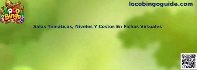 Guía de salas temáticas, niveles y costos en fichas virtuales de Loco Bingo